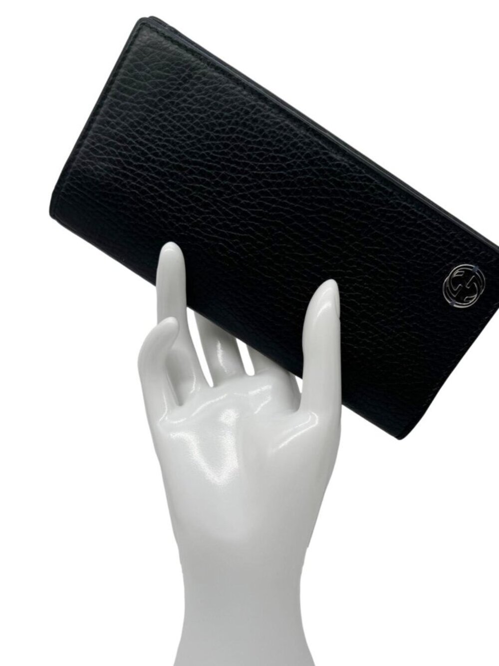 Gucci GG Interlocking Leather Long Wallet Black 610467 - Picture 2 of 14